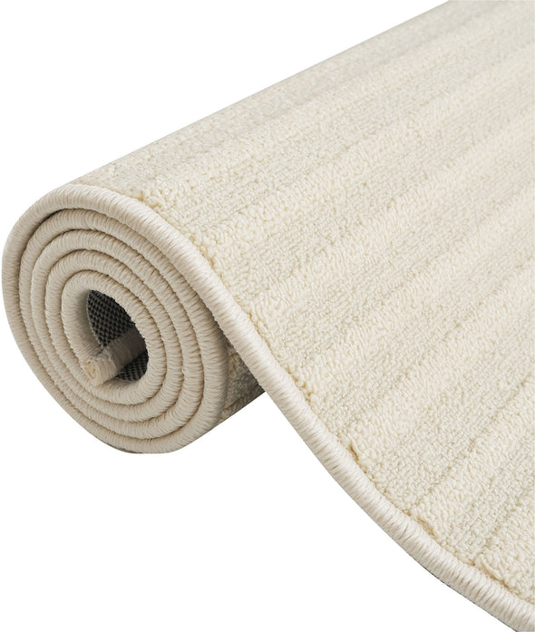Covor traversa Jola cu aspect scandinav 3D crem 60x90 cm - LunaHome.ro