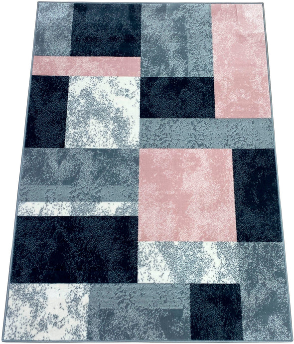 Covor traversa Lenn cu design geometric modern 60x90 cm