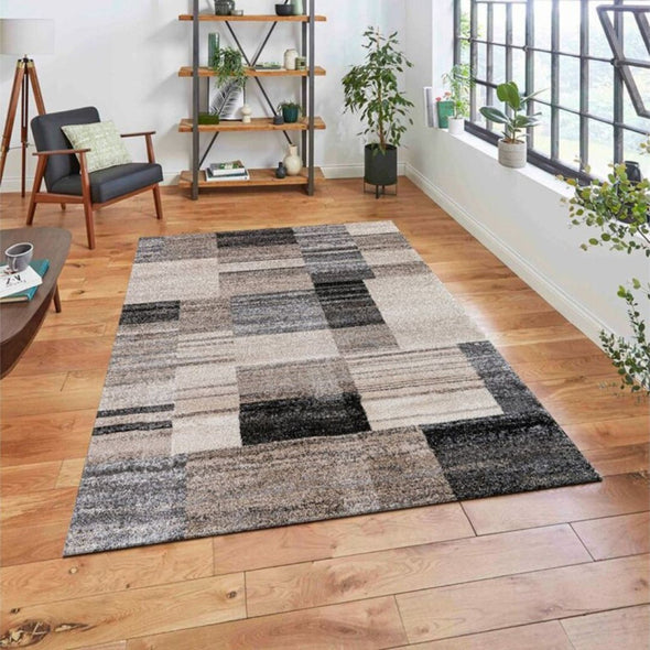 Covor traversă LoftLine bej gri cu design modern 80x150 cm