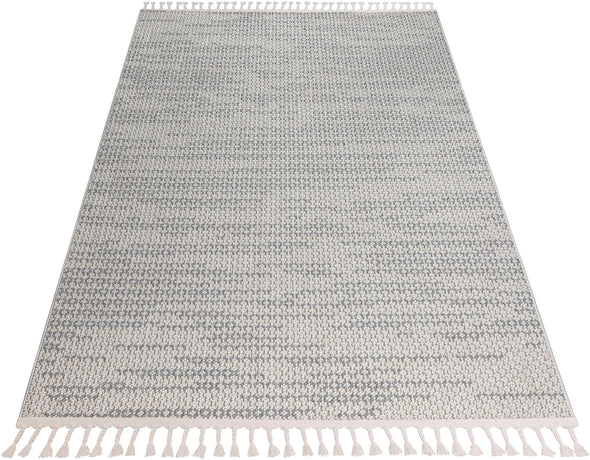 Covor traversa Mads gri cu franjuri 60x90 cm - LunaHome.ro