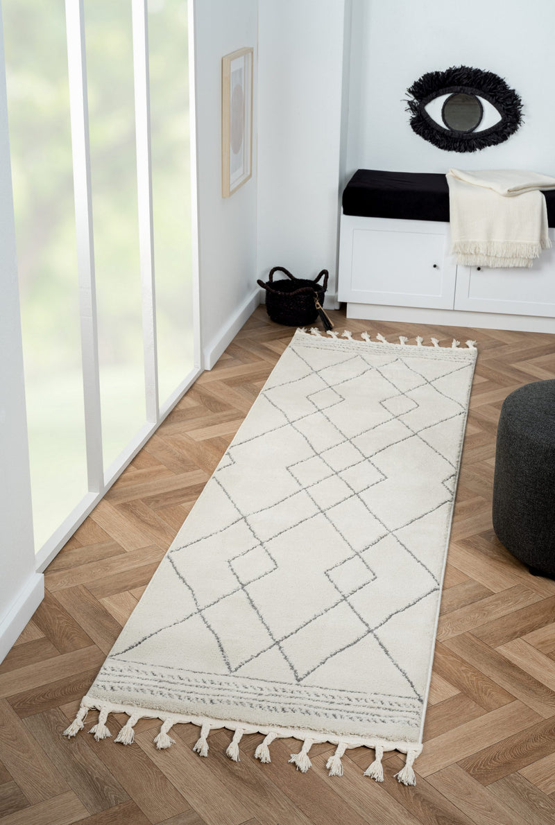 Covor traversă Moroccan Design moale si pufos 80x250 cm - LunaHome.ro