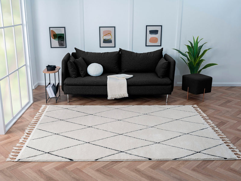 Covor traversă Moroccan Diamond moale si pufos, 100x200 cm - LunaHome.ro