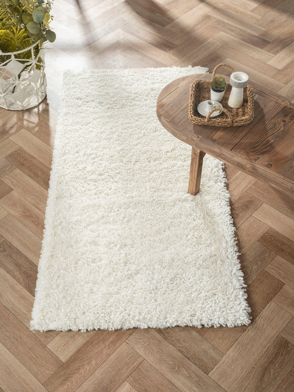 Covor traversa MyShaggy foarte moale si pufos crem 70x140 cm - LunaHome.ro
