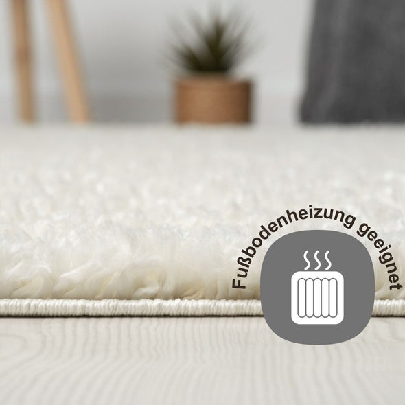 Covor traversa MyShaggy foarte moale si pufos crem 70x140 cm - LunaHome.ro