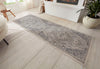 Covor traversa Orken cu fire scurte gri, model oriental vintage 80x200 cm - LunaHome.ro