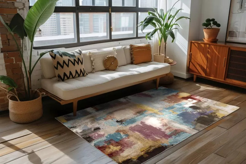 Covor traversa Picasso multicolor cu design modern 80x150 cm