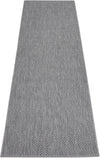 Covor traversa Rhodos gri pentru interior și exterior, aspect de sisal 67x230 cm