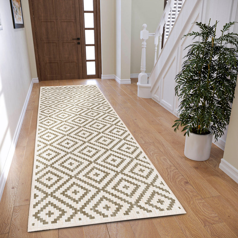 Covor traversă Ronda potrivit si pentru exterior, crem 80x250 cm - LunaHome.ro