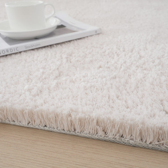 Covor traversa Shaggy »Magong« foarte pufos si moale crem 80x250 cm - LunaHome.ro