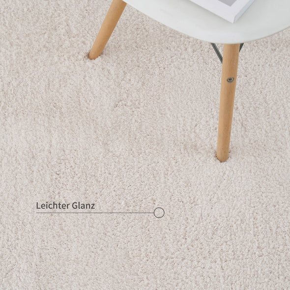 Covor traversa Shaggy »Magong« foarte pufos si moale crem 80x250 cm - LunaHome.ro