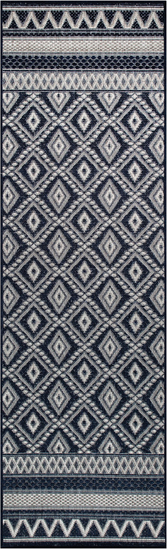 Covor traversa Toronto pentru interior si exterior albastru 67x230 cm - LunaHome.ro