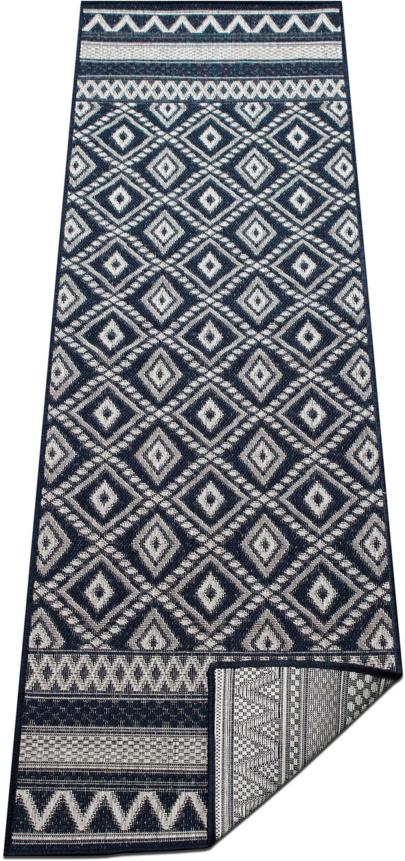 Covor traversa Toronto pentru interior si exterior albastru 67x230 cm - LunaHome.ro
