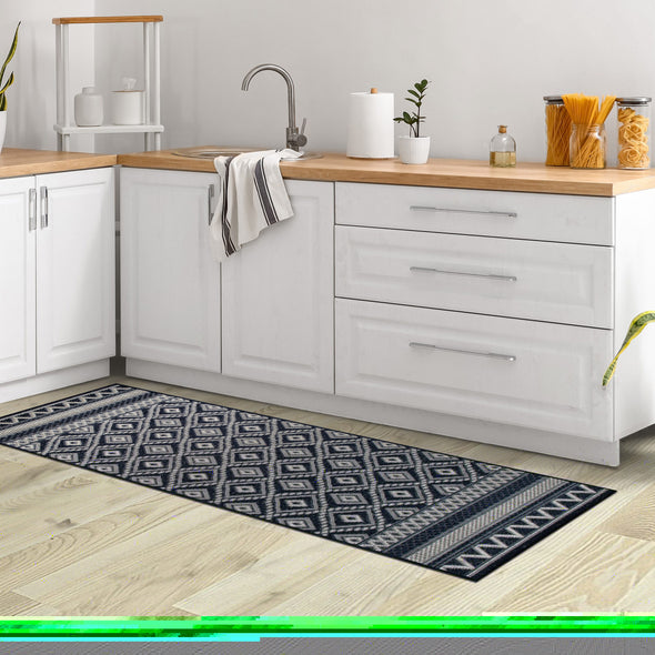 Covor traversa Toronto pentru interior si exterior albastru 67x230 cm - LunaHome.ro