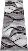 Covor traversa Tritom în nuanțe de gri cu model modern 80x300 cm - LunaHome.ro