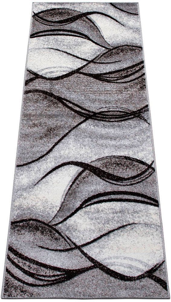 Covor traversa Tritom în nuanțe de gri cu model modern 80x300 cm - LunaHome.ro