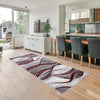 Covor traversa Tritom în nuanțe de gri cu roșu cu valuri 67x230 cm - LunaHome.ro