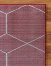 Covor traversa »Cross Frieze« rosu cu alb, fire scurte 61x264 cm - LunaHome.ro