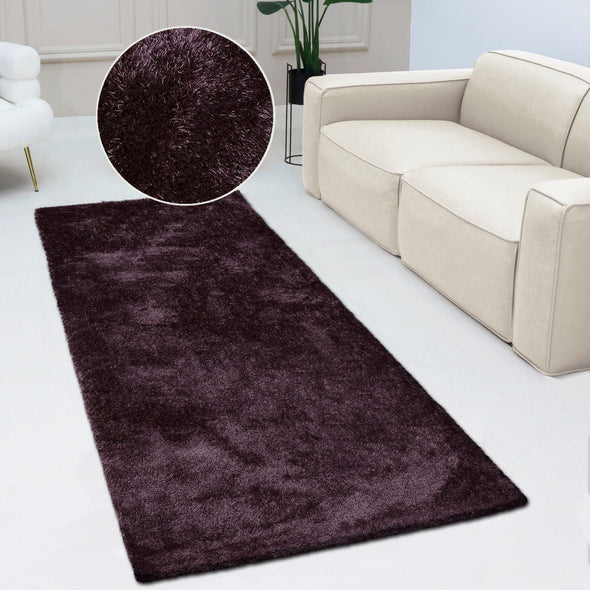 Covor traversa »Dana« foarte gros si pufos violet 67x250 cm - LunaHome.ro