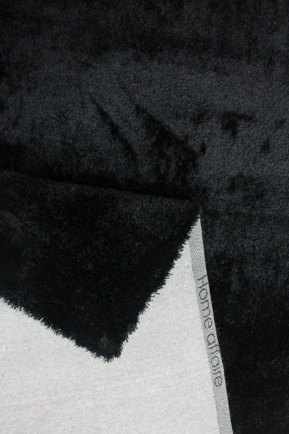 Covor traversa »Deman« moale si pufos, aspect stralucitor, negru 67x230 cm - LunaHome.ro