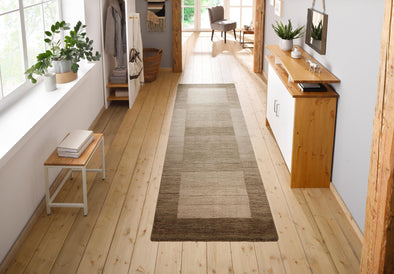 Covor traversa »Gabbeh Super« din lână pură maro 90x250 cm