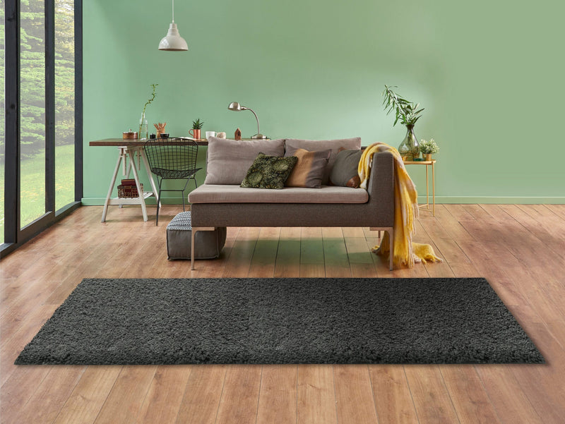 Covor traversa »Ilvi« foarte pufos, gri închis 60x230 cm - LunaHome.ro