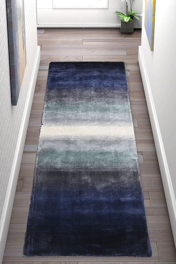 Covor traversa »Katalin« din viscoza albastru 90x250 cm - LunaHome.ro
