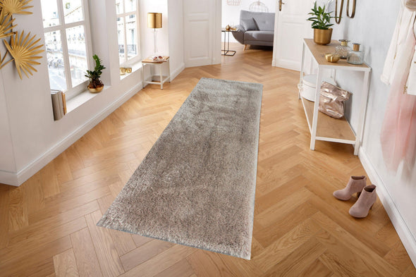 Covor traversă »Lagos« foarte moale si pufos culoare nisip 67x230 cm - LunaHome.ro