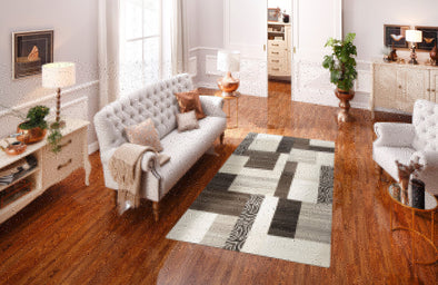 Covor traversa »Lola« din lână pură, design modern mozaic 60x90 cm - LunaHome.ro