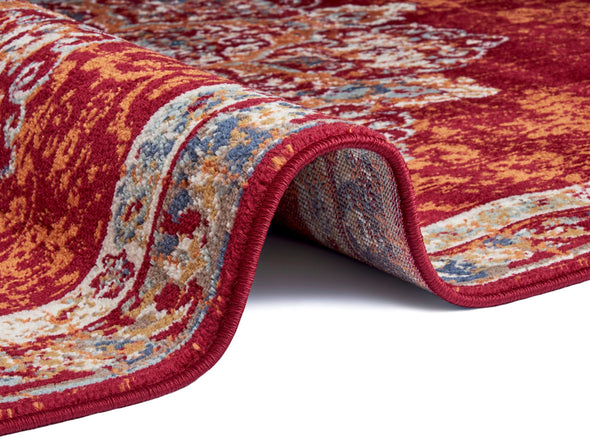 Covor traversa »Maderno« cu design oriental rosu, fire scurte 80x240 cm