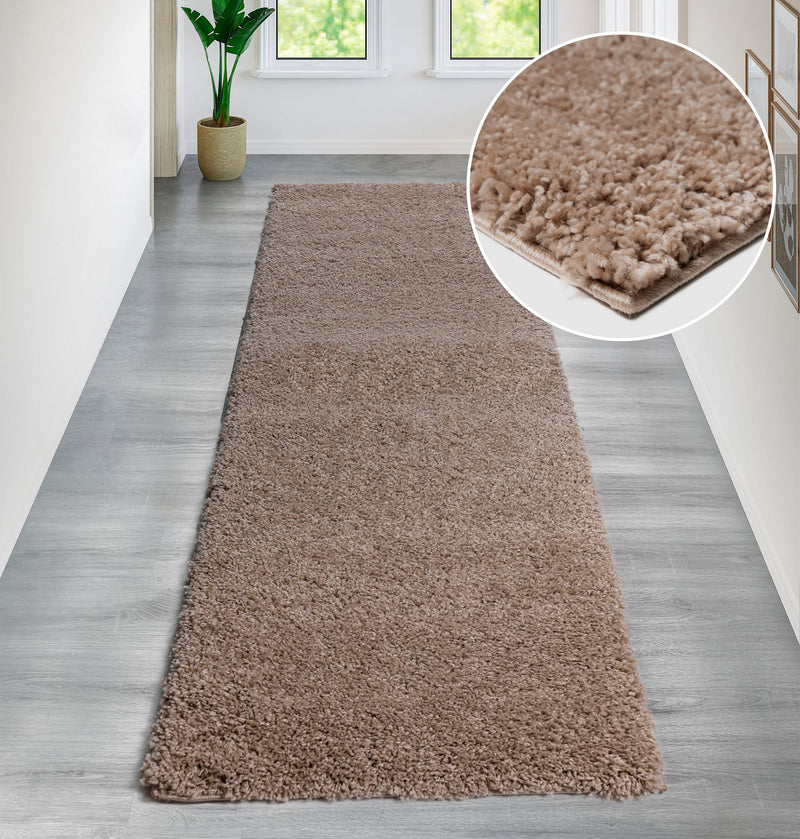 Covor traversa »Shaggy Soft« cu fir lung pufos bej 80x250 cm - LunaHome.ro