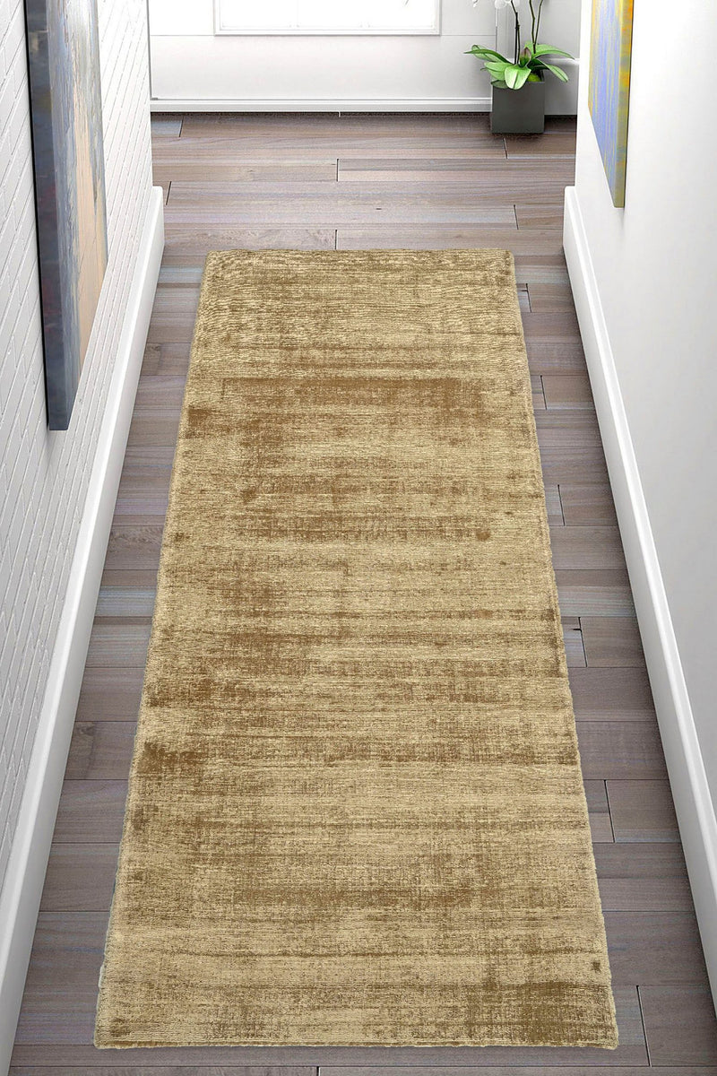Covor traversă »Shirley« din viscoza cu aspect matasos, bej 67x230 cm - LunaHome.ro