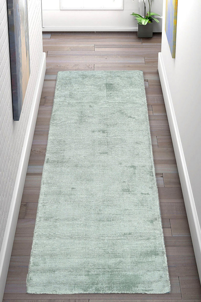 Covor traversă »Shirley« din viscoza cu aspect matasos, turcoaz 67x230 cm - LunaHome.ro