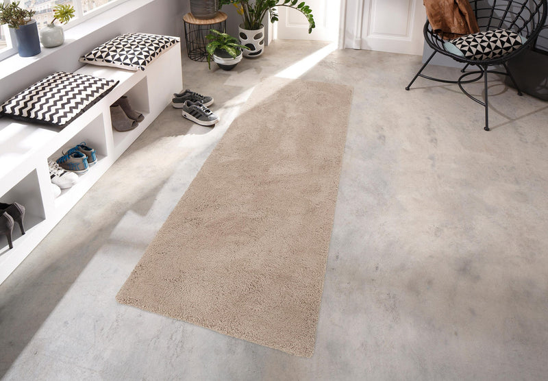 Covor traversa foarte moale si pufos Desner, bej 80x500 cm - LunaHome.ro