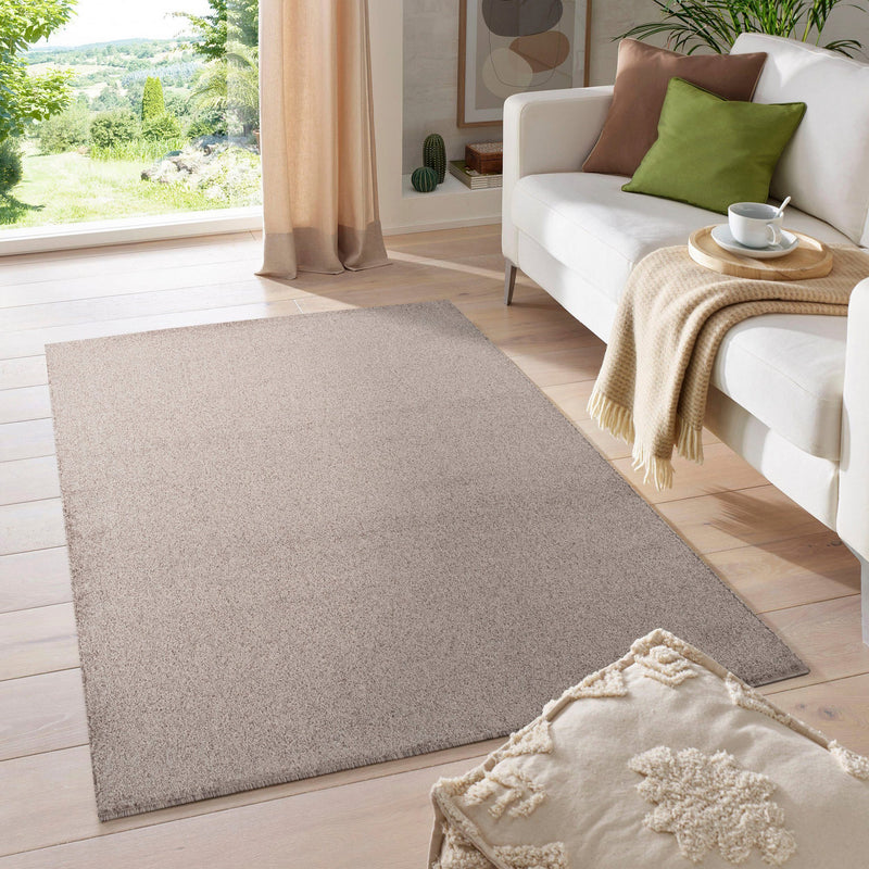 Covor traversă frisee cu fir scurt MALAGA bej 80x250 cm - LunaHome.ro