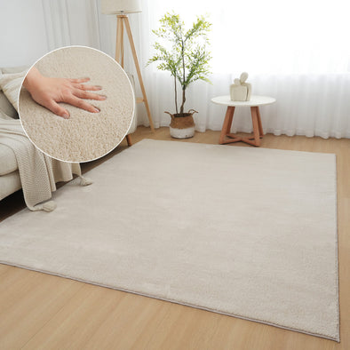 Covor traversa pufos Cali Light crem din microfibra 120x180 cm - LunaHome.ro