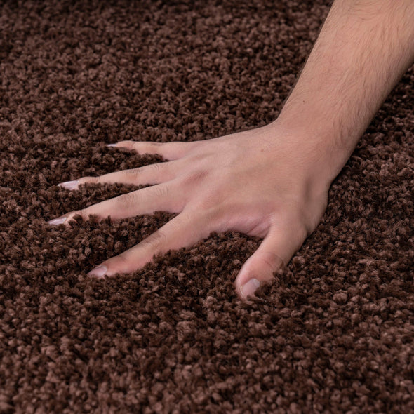 Covor traversa pufos »Shaggy 30« maro foarte moale 80x300 cm - LunaHome.ro