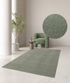 Covor traversa pufos lavabil Adrienne verde 80x150 cm - LunaHome.ro
