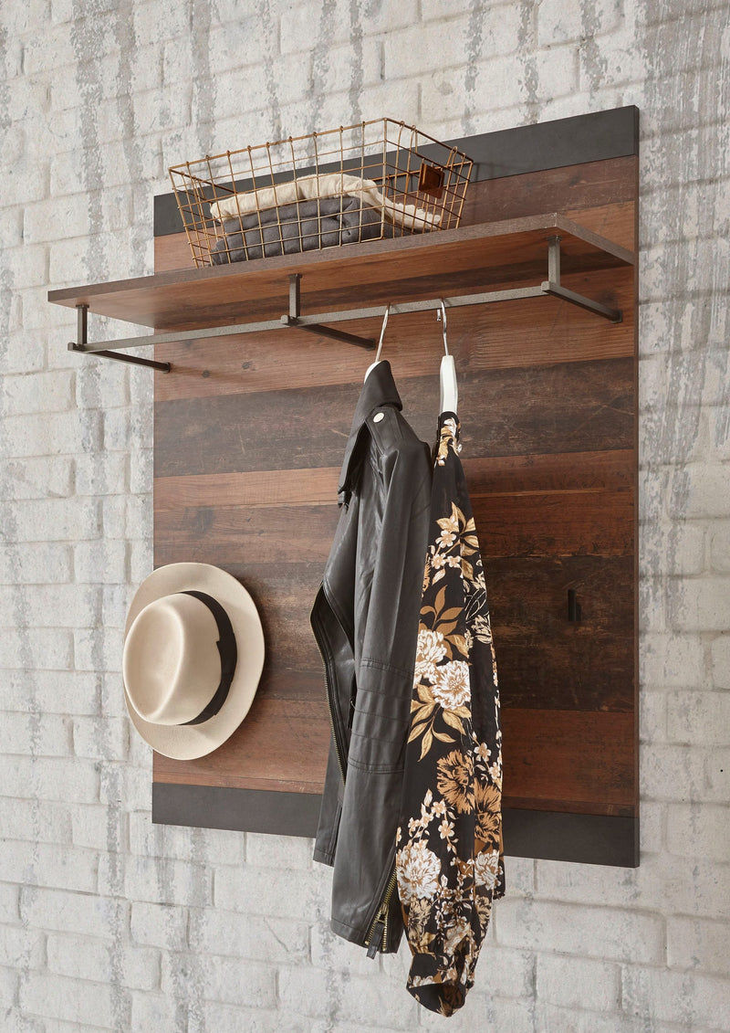 Cuier Brooklyn cu design industrial, maro antic, 80x100 cm - LunaHome.ro