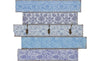 Cuier Emma din MDF albastru pastel cu aspect vintage 66x55 cm