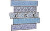 Cuier Emma din MDF albastru pastel cu aspect vintage 66x55 cm