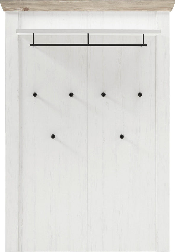 Cuier »Florence« alb rustic, design romantic, 107 cm latime - LunaHome.ro