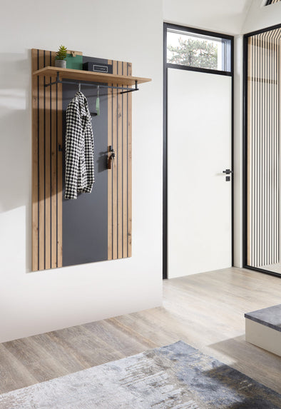 Cuier de perete Lagos cu design in 2 culori cu dungi 80 cm - LunaHome.ro
