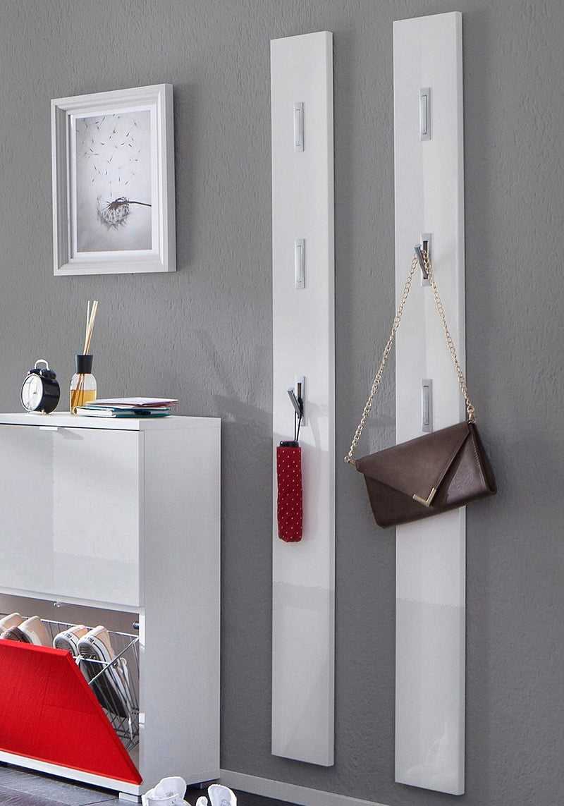 Cuier de perete Ameca minimalist alb lucios 15 cm - LunaHome.ro