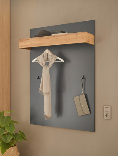 Cuier de perete City Giron cu design modern gri 100 cm lățime - LunaHome.ro