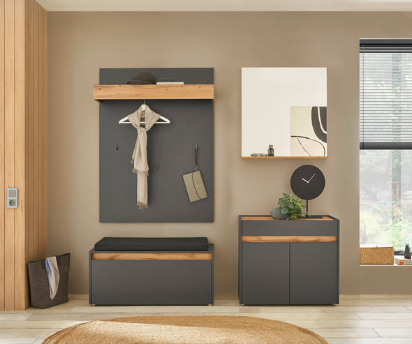 Cuier de perete City Giron cu design modern gri 100 cm lățime - LunaHome.ro
