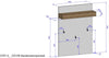 Cuier de perete City Giron cu design modern gri 100 cm lățime - LunaHome.ro