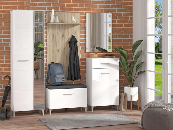 Cuier de perete Como cu aspect de lemn 5 carlige 67 cm - LunaHome.ro