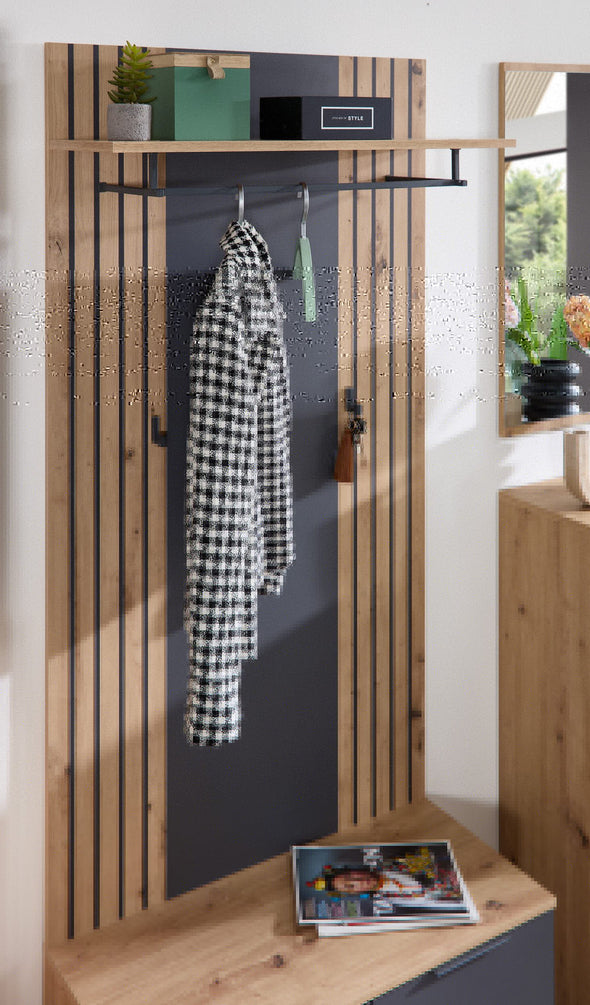 Cuier de perete Lagos cu design in 2 culori cu dungi 80 cm