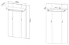 Cuier de perete Lagos cu design in 2 culori cu dungi 80 cm