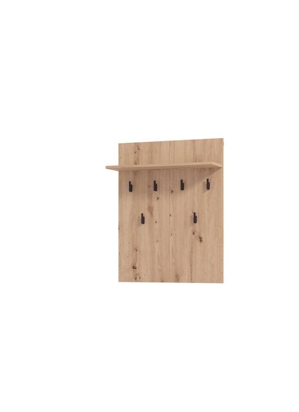 Cuier de perete Landes cu suport palarii si 6 carlige 66 cm